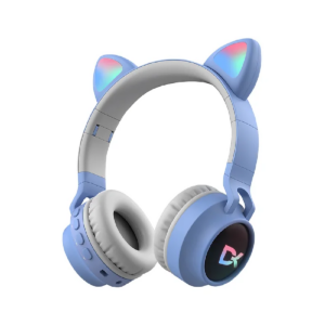 Auriculares Vincha Dekkin Bluetooth Orejas de Gato Celeste