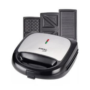 Sandwichera Grill Wafflera Eléctrica 3 en 1 AIWA