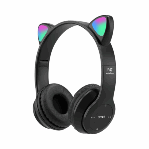 Auriculares Inalambricos Bluetooth Orejitas Luces Negro