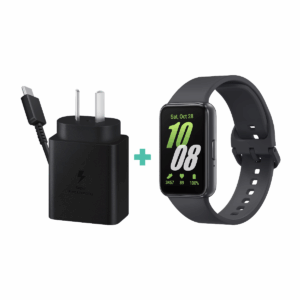 Combo Conexion Samsung Cargador Ultra Fast 45W Con Cable Usb C + Smartwatch Galaxy Fit 3
